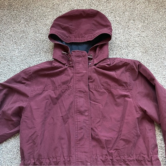 Eddie Bauer Wool Blend Lined Chore Jacket, Burgundy Color, Size Large - Picture 3 of 15